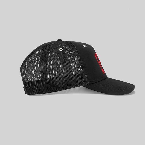 CAP BASIC UNISEX VEL BLACK RED · otra vista