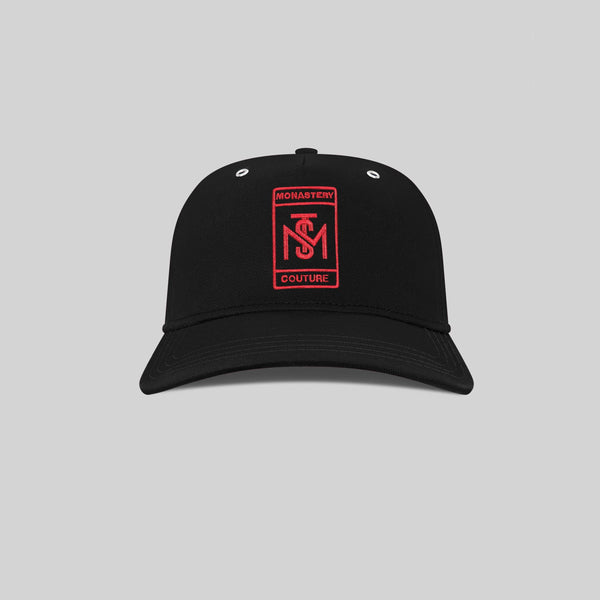 CAP BASIC UNISEX VEL BLACK RED