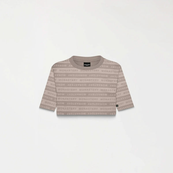 ASH CROP TOP WOMEN TAUPE GRAY