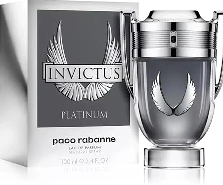 Invictus Platinum by Paco Rabanne - Eau de Parfum Spray para hombre de 3.4 oz