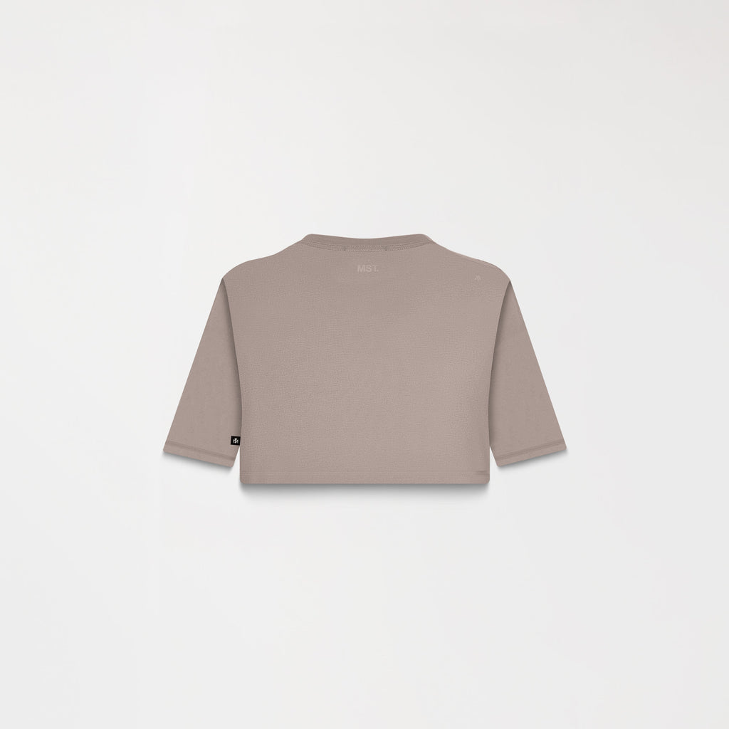 AMAL CROP TOP WOMEN TAUPE GRAY