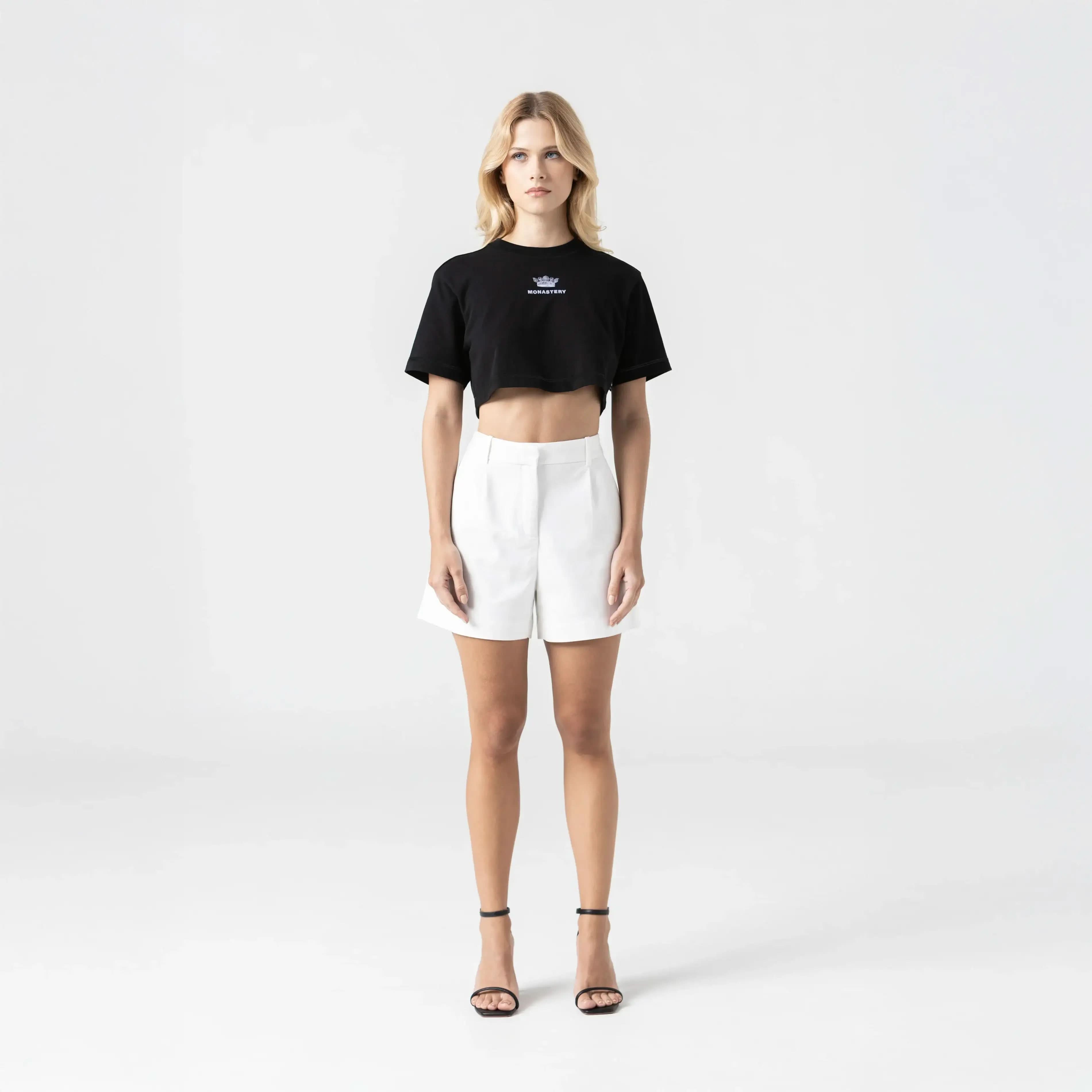 APHRA CROP TOP WOMEN BLACK METEORITE L/G