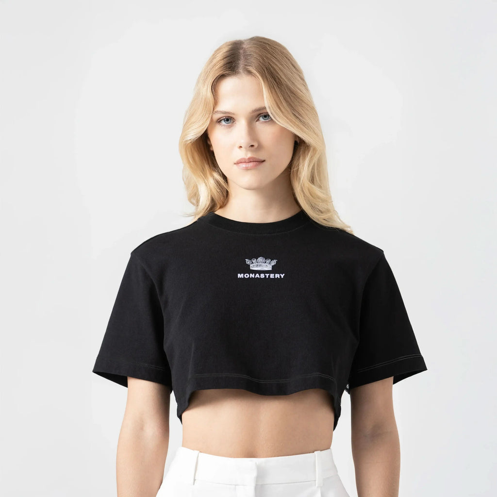 APHRA CROP TOP WOMEN BLACK METEORITE L/G