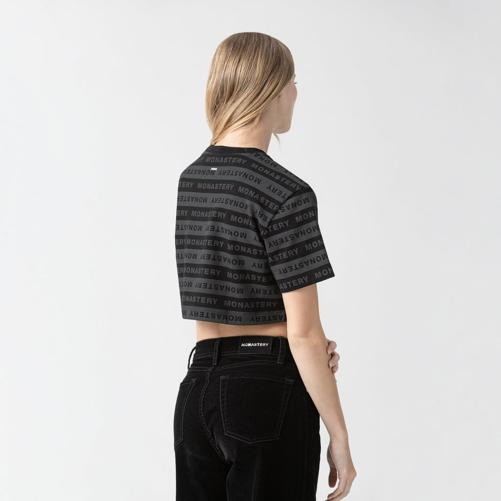 ASH CROP TOP WOMEN BLACK