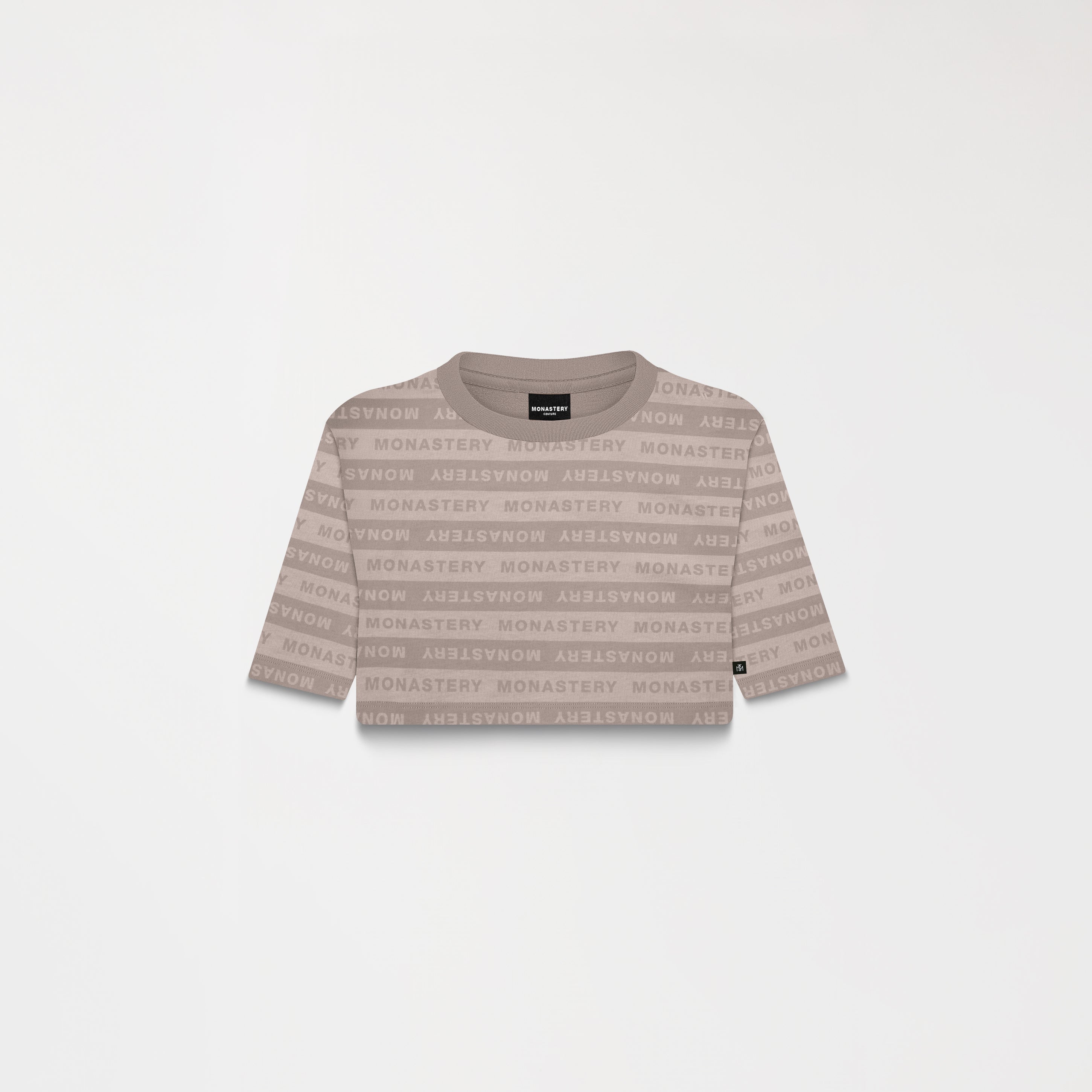 ASH CROP TOP WOMEN TAUPE GRAY