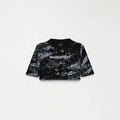 BRYNN CROP TOP WOMEN BLACK METEORITE L/G