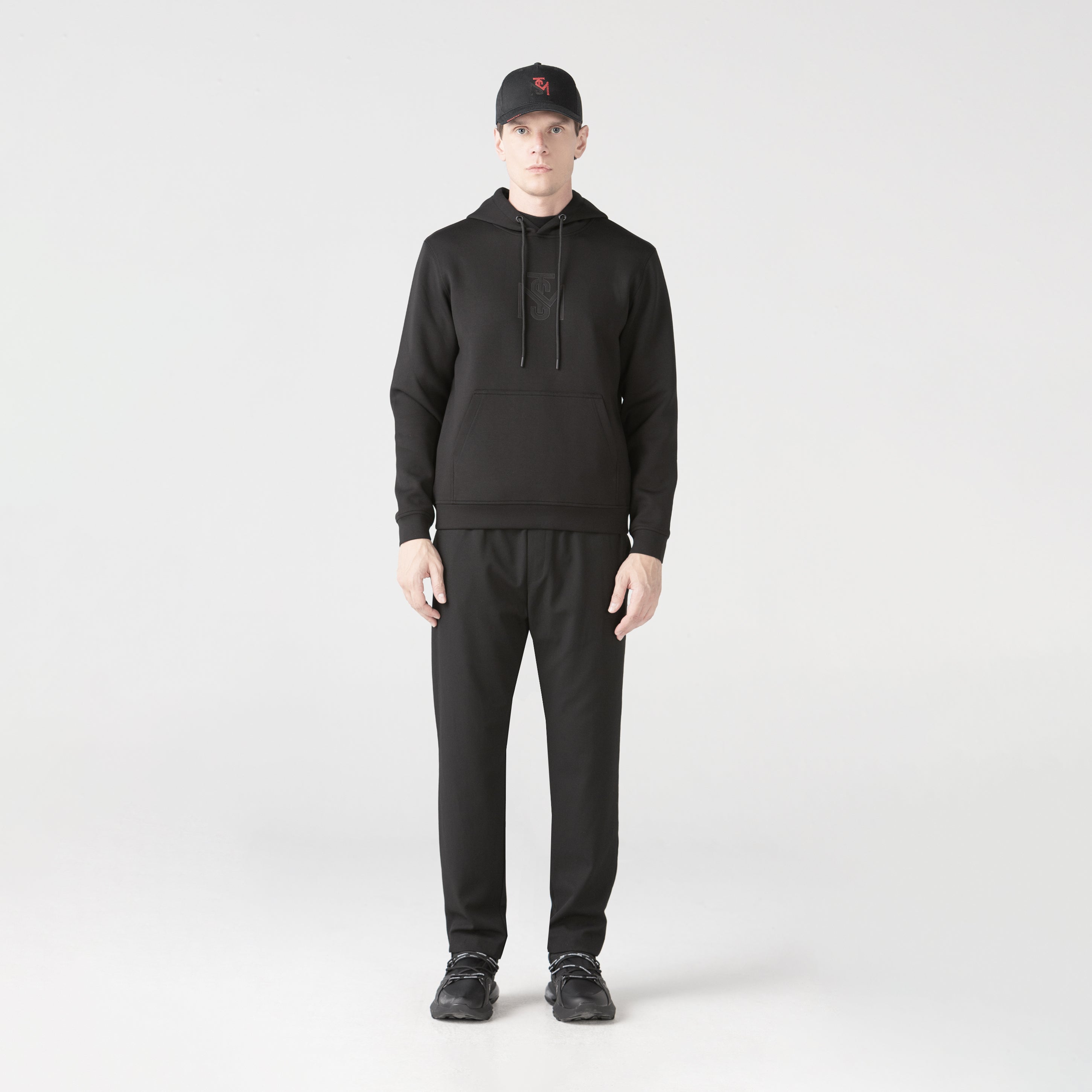 CROW HOODIE MEN BLACK