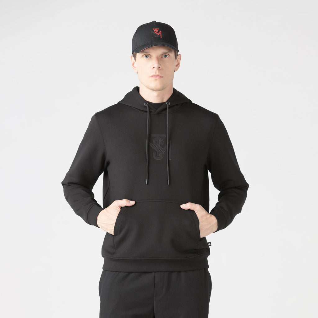 CROW HOODIE MEN BLACK