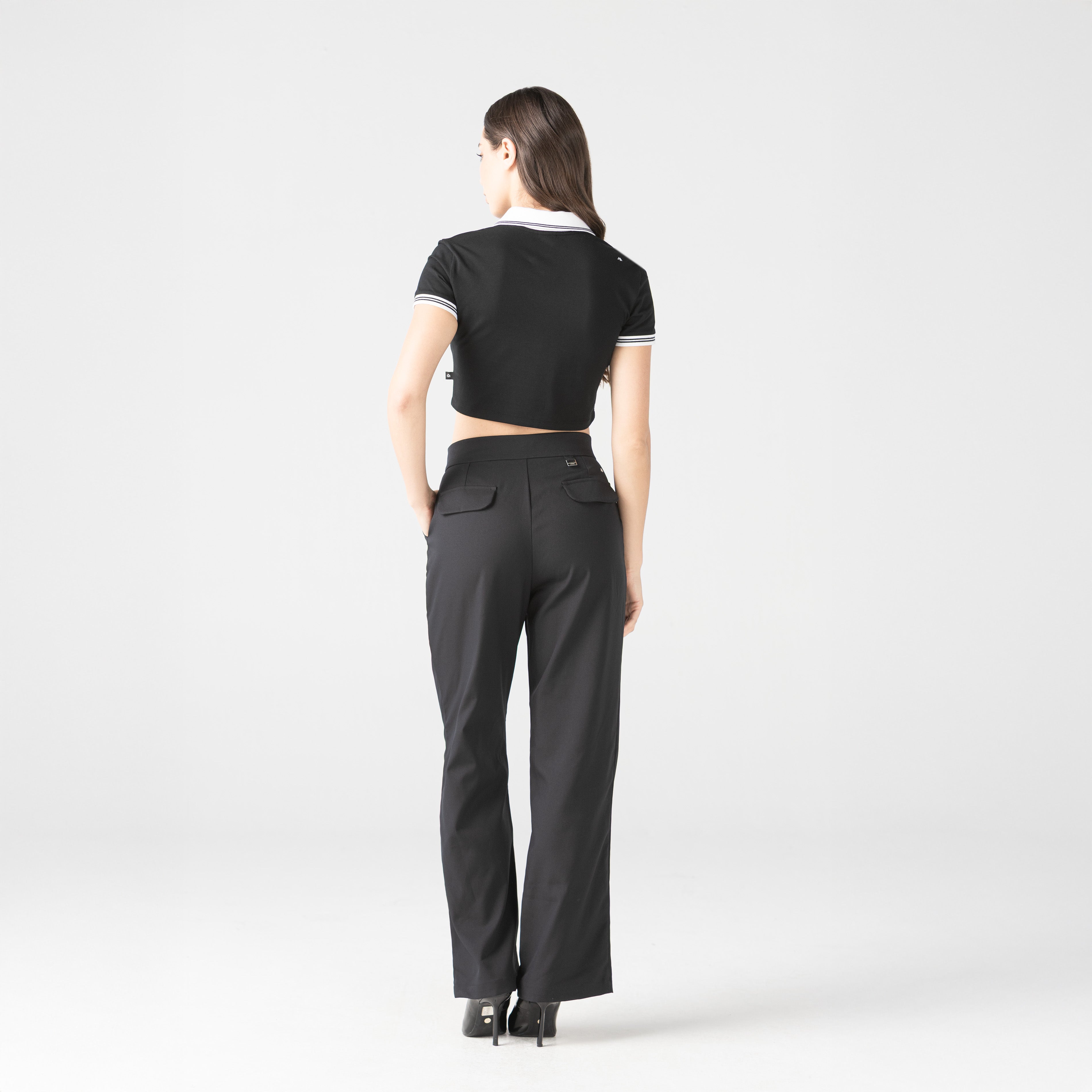 ELENTH CROP TOP WOMEN BLACK