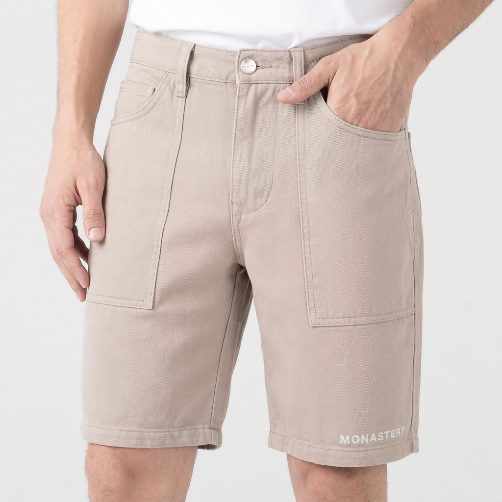 EXCELSUS DENIM SHORT MEN SIMPLY TAUPE