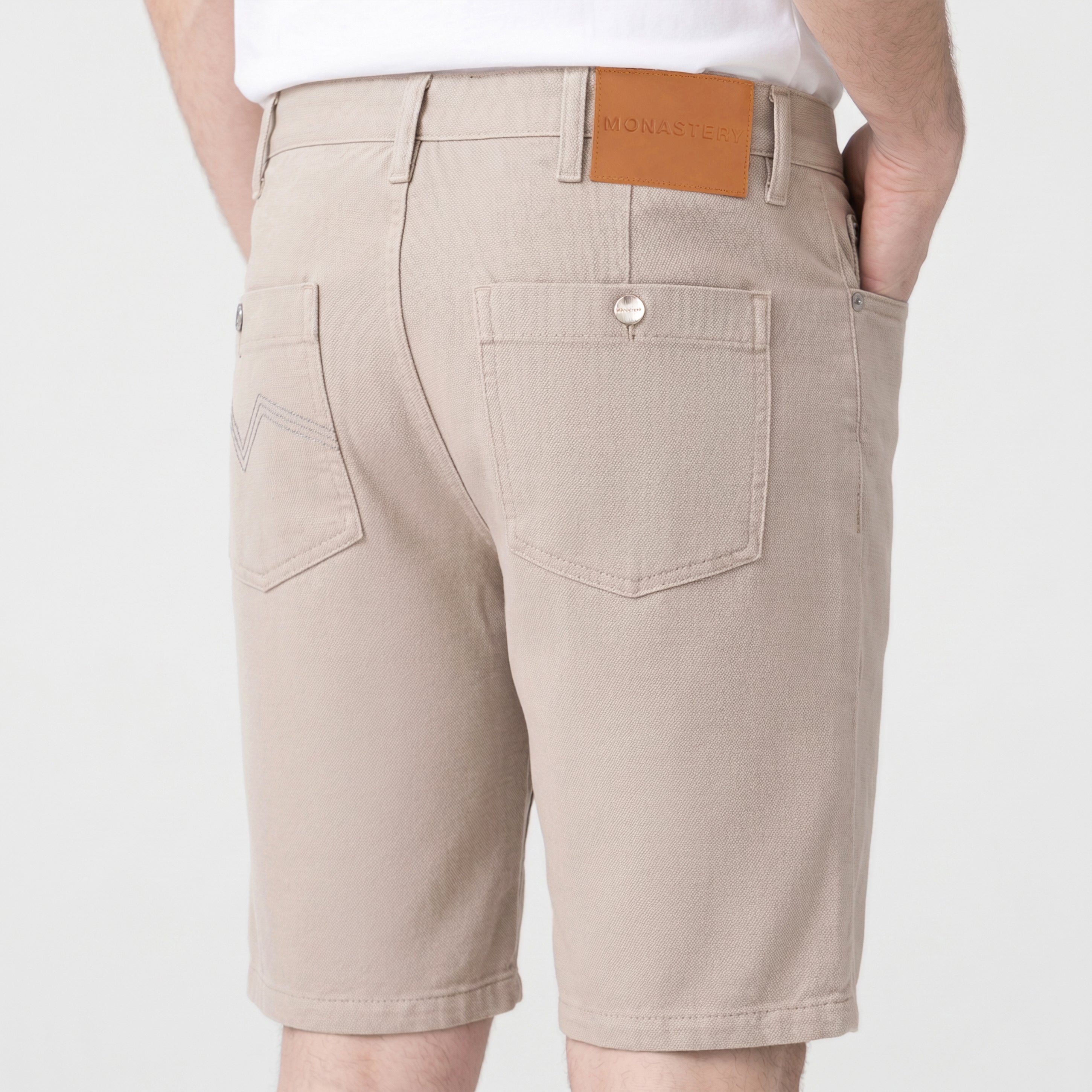 EXCELSUS DENIM SHORT MEN SIMPLY TAUPE