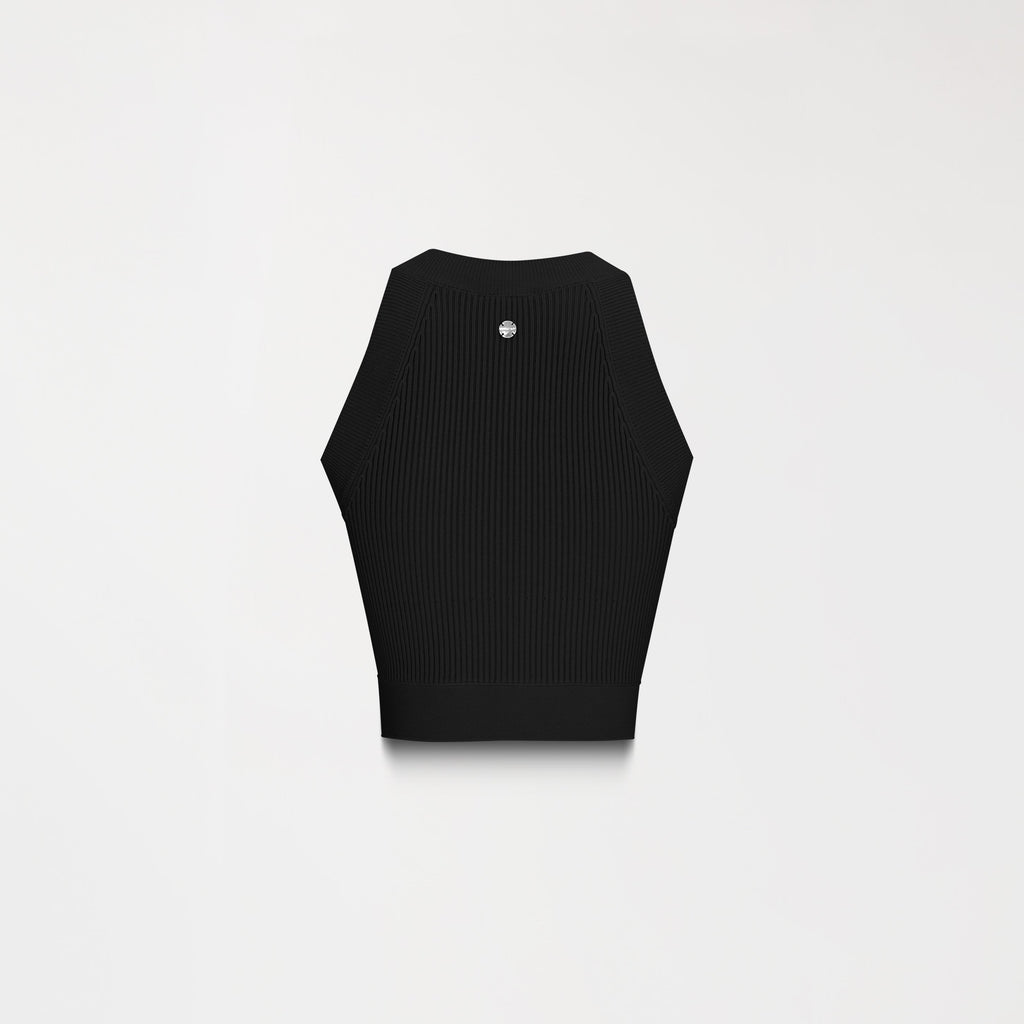 FAIRY KNITTED CROP TOP WOMEN BLACK