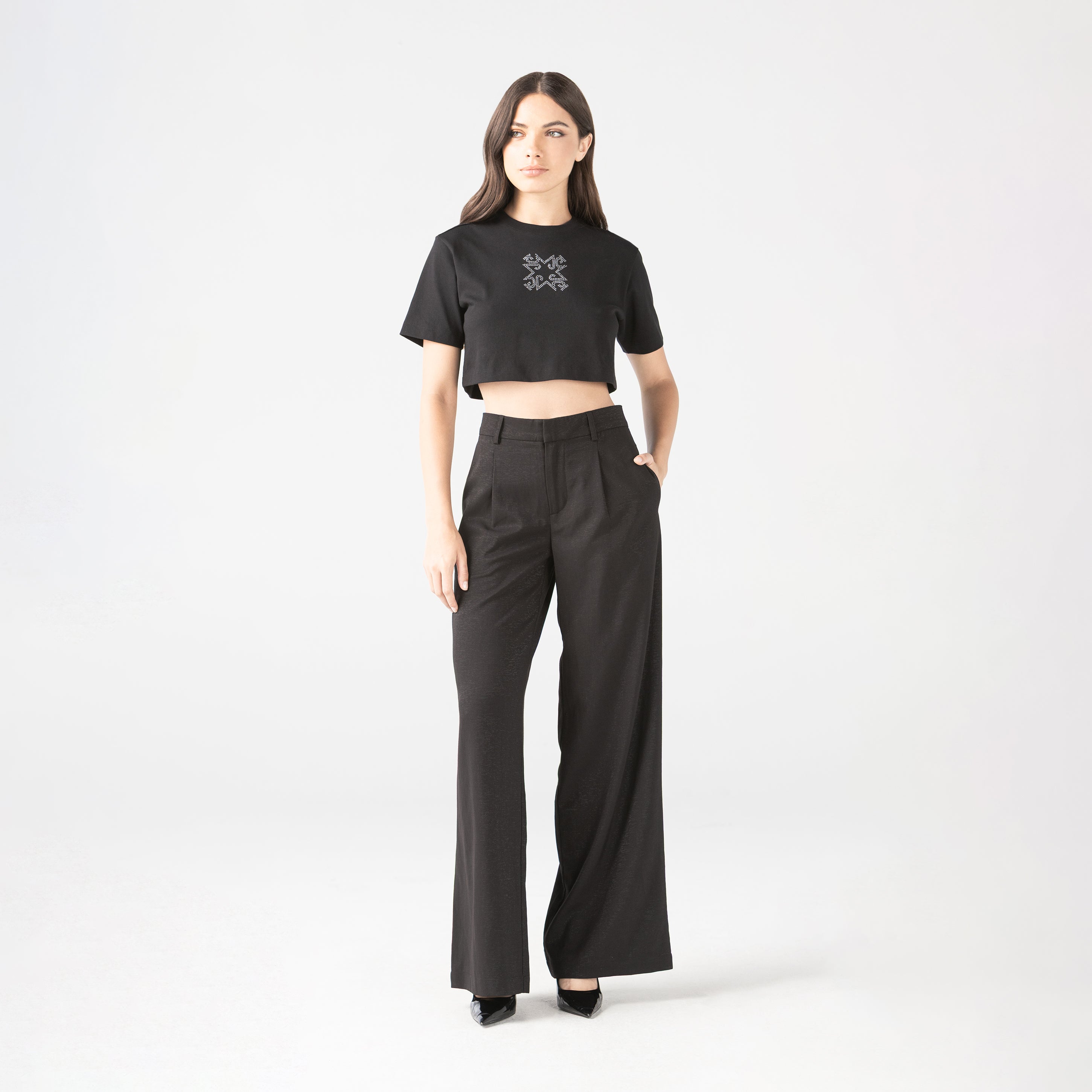 FIDDA CROP TOP WOMEN BLACK