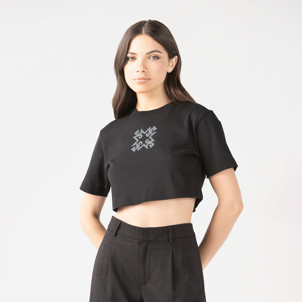 FIDDA CROP TOP WOMEN BLACK