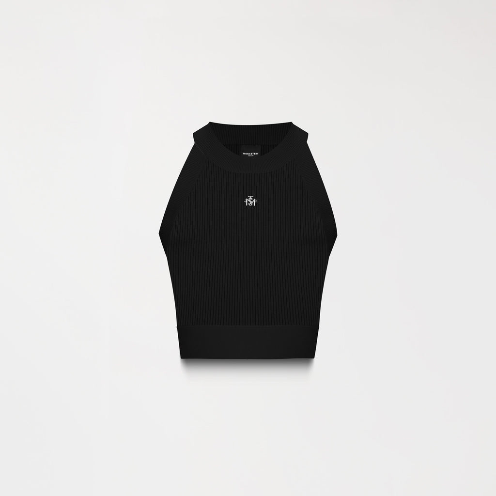 FAIRY KNITTED CROP TOP WOMEN BLACK