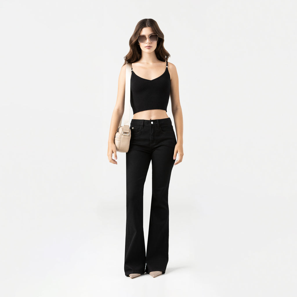 HARBOR KNITTED TOP WOMEN BLACK