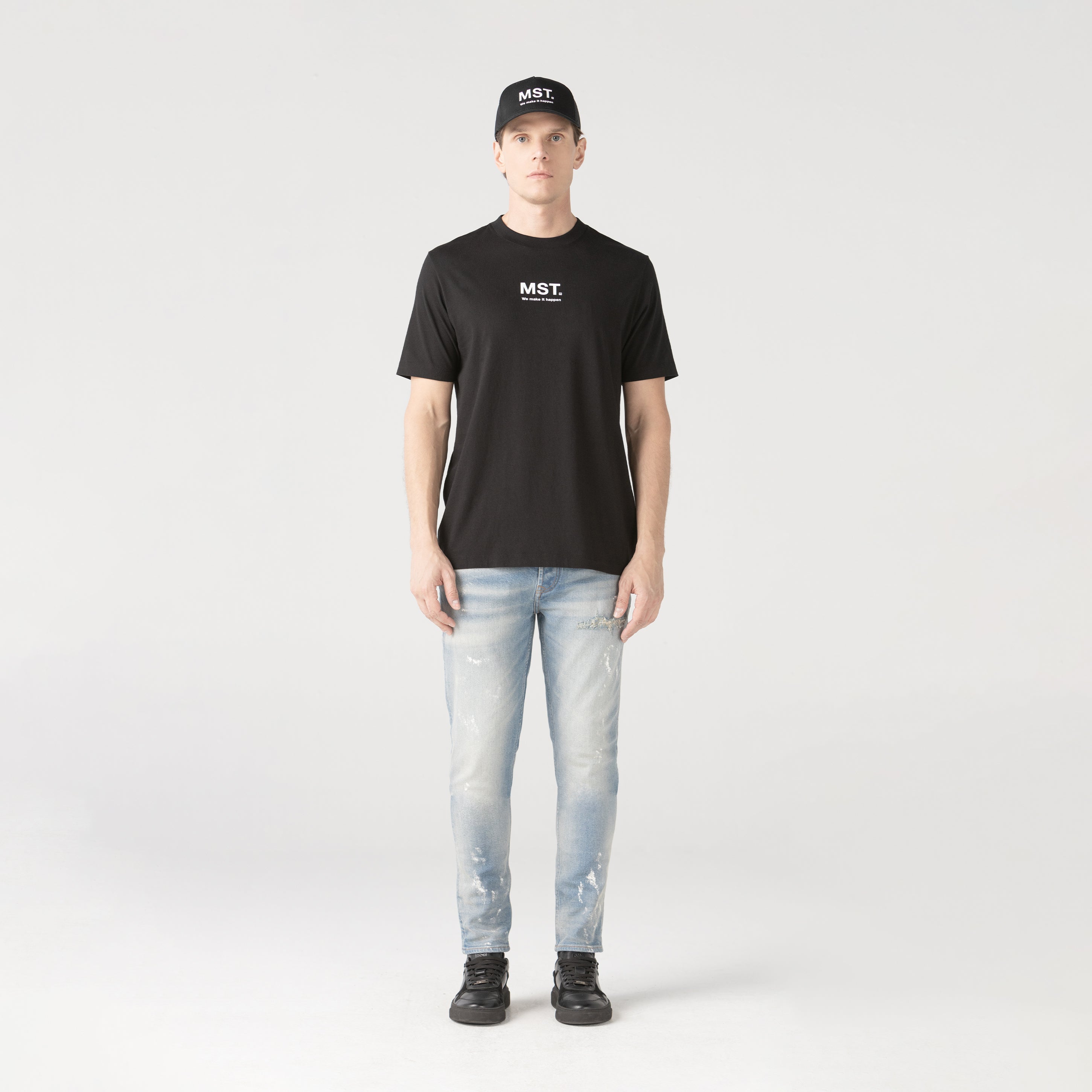 HUNS T-SHIRT MEN BLACK