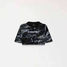 BRYNN CROP TOP WOMEN BLACK METEORITE L/G