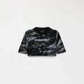 BRYNN CROP TOP WOMEN BLACK METEORITE L/G