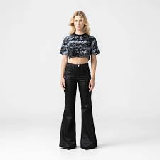 BRYNN CROP TOP WOMEN BLACK METEORITE L/G