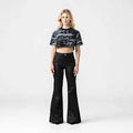 BRYNN CROP TOP WOMEN BLACK METEORITE L/G