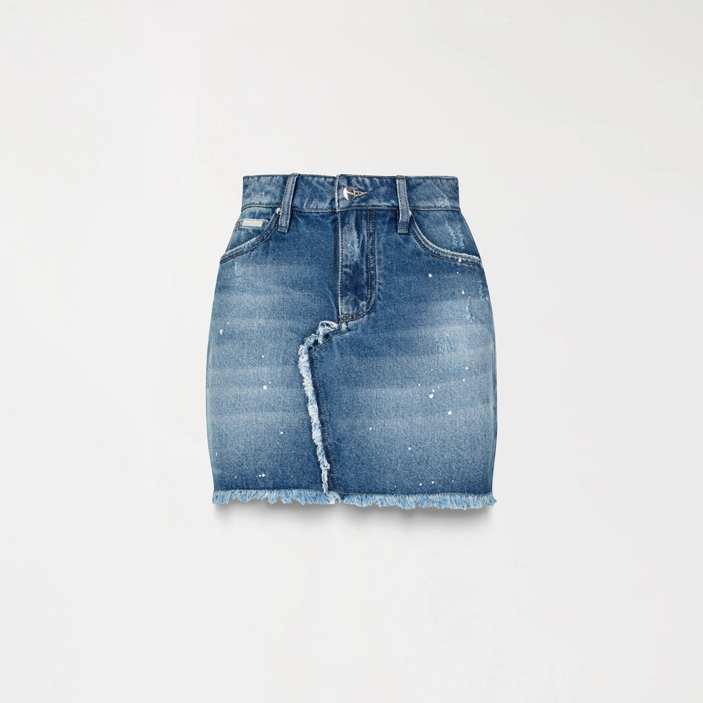 FLORA SKIRT WOMEN BLUE DENIM 10