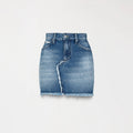 FLORA SKIRT WOMEN BLUE DENIM 10