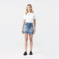 FLORA SKIRT WOMEN BLUE DENIM