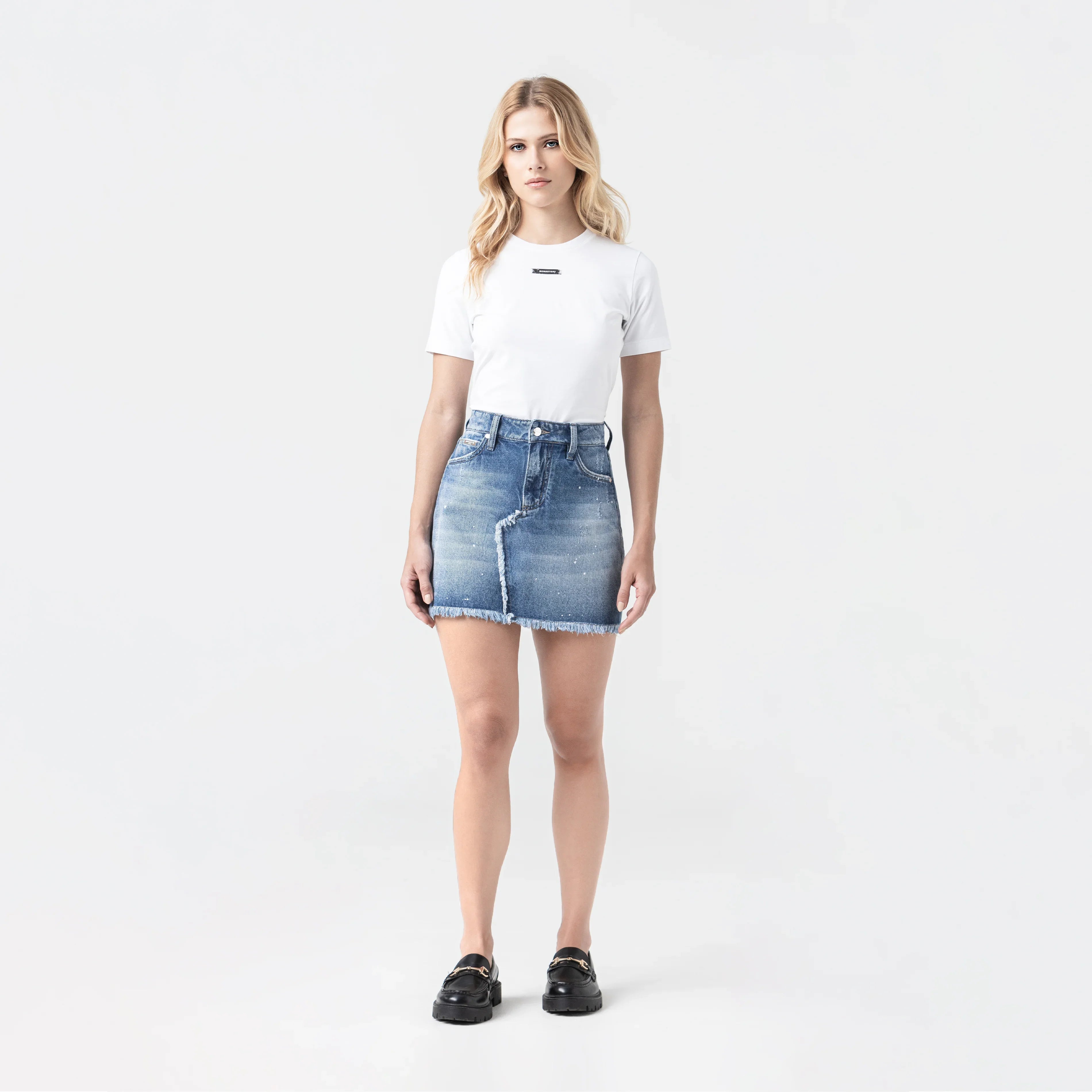 FLORA SKIRT WOMEN BLUE DENIM