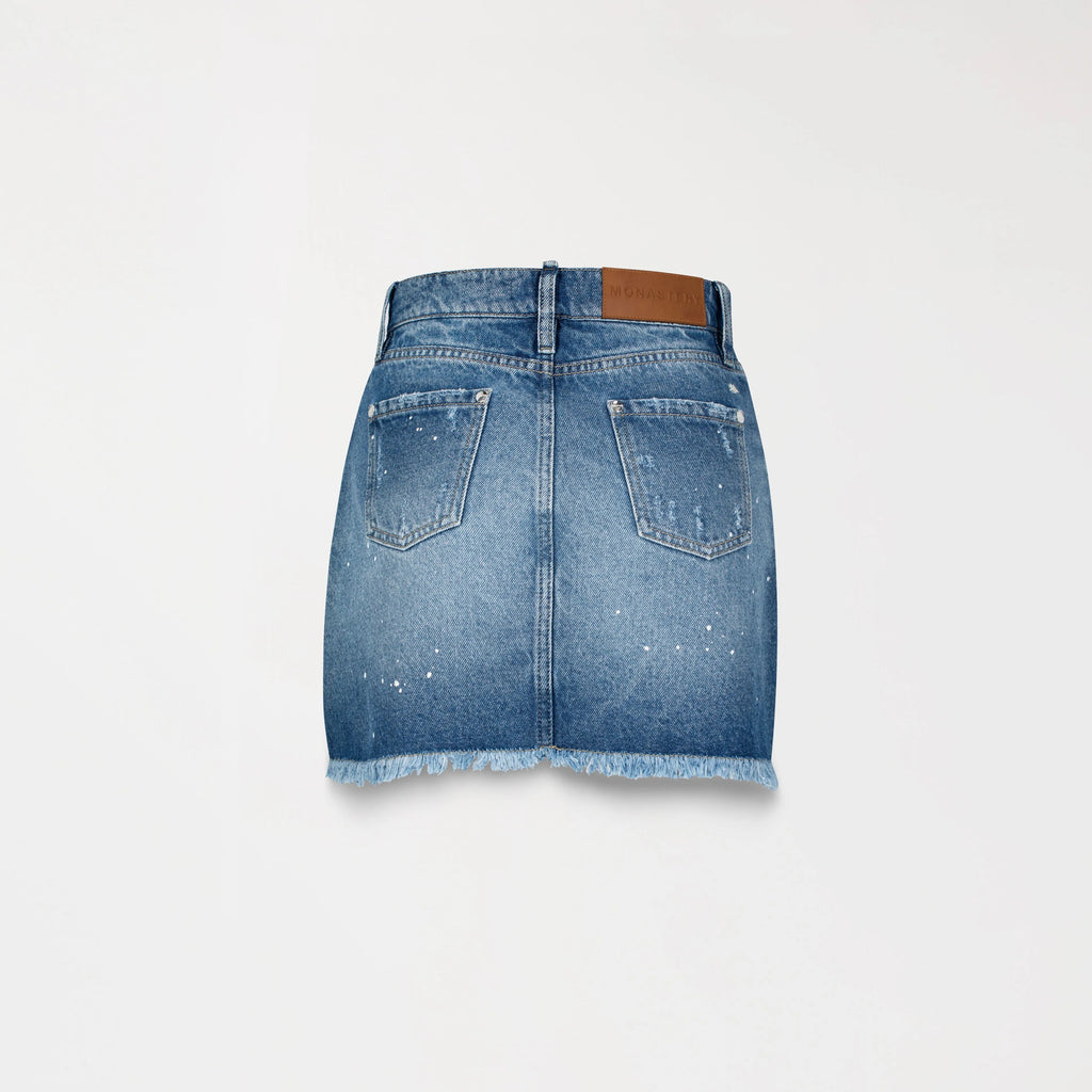 FLORA SKIRT WOMEN BLUE DENIM