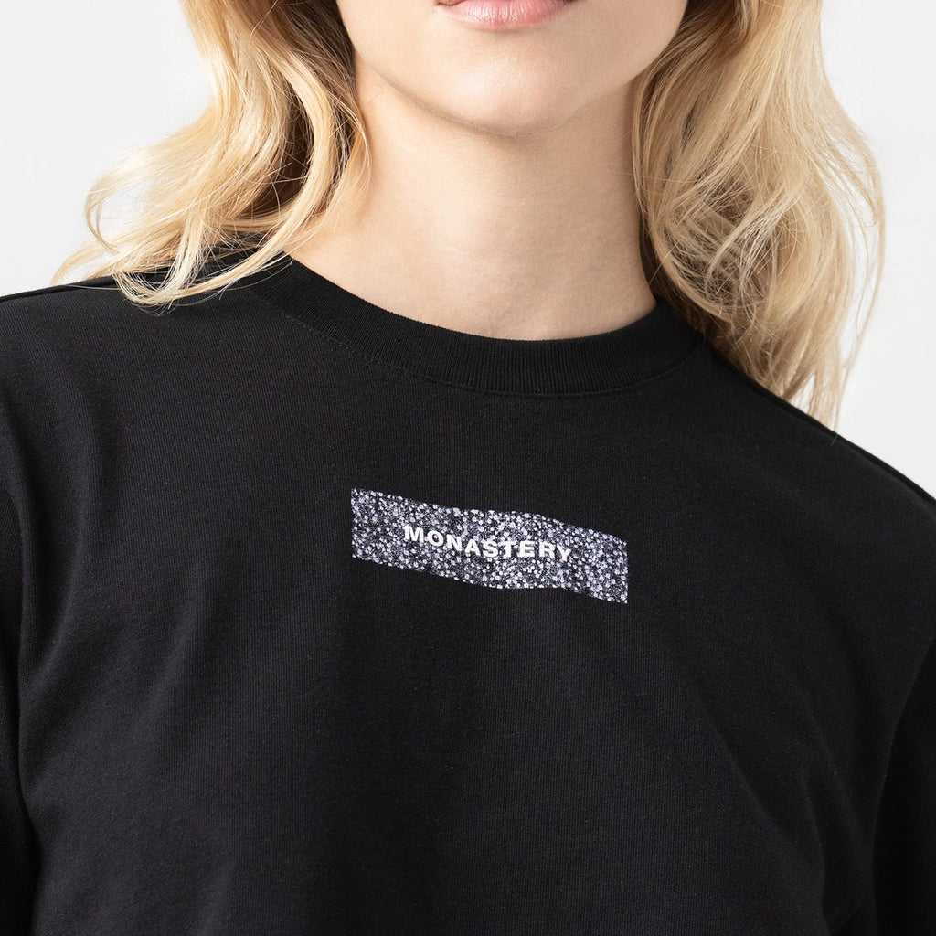 KISWA CROP TOP WOMEN BLACK METEORITE L/G