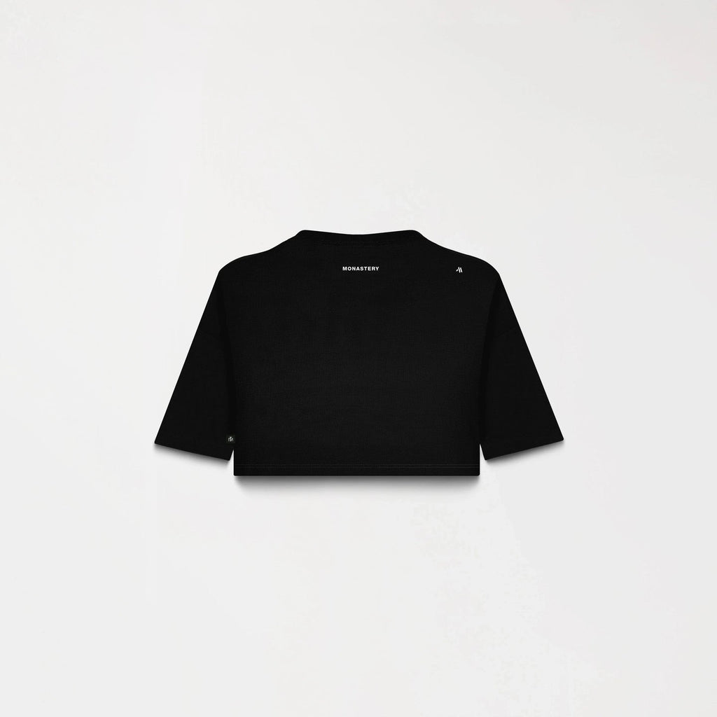 KISWA CROP TOP WOMEN BLACK METEORITE L/G