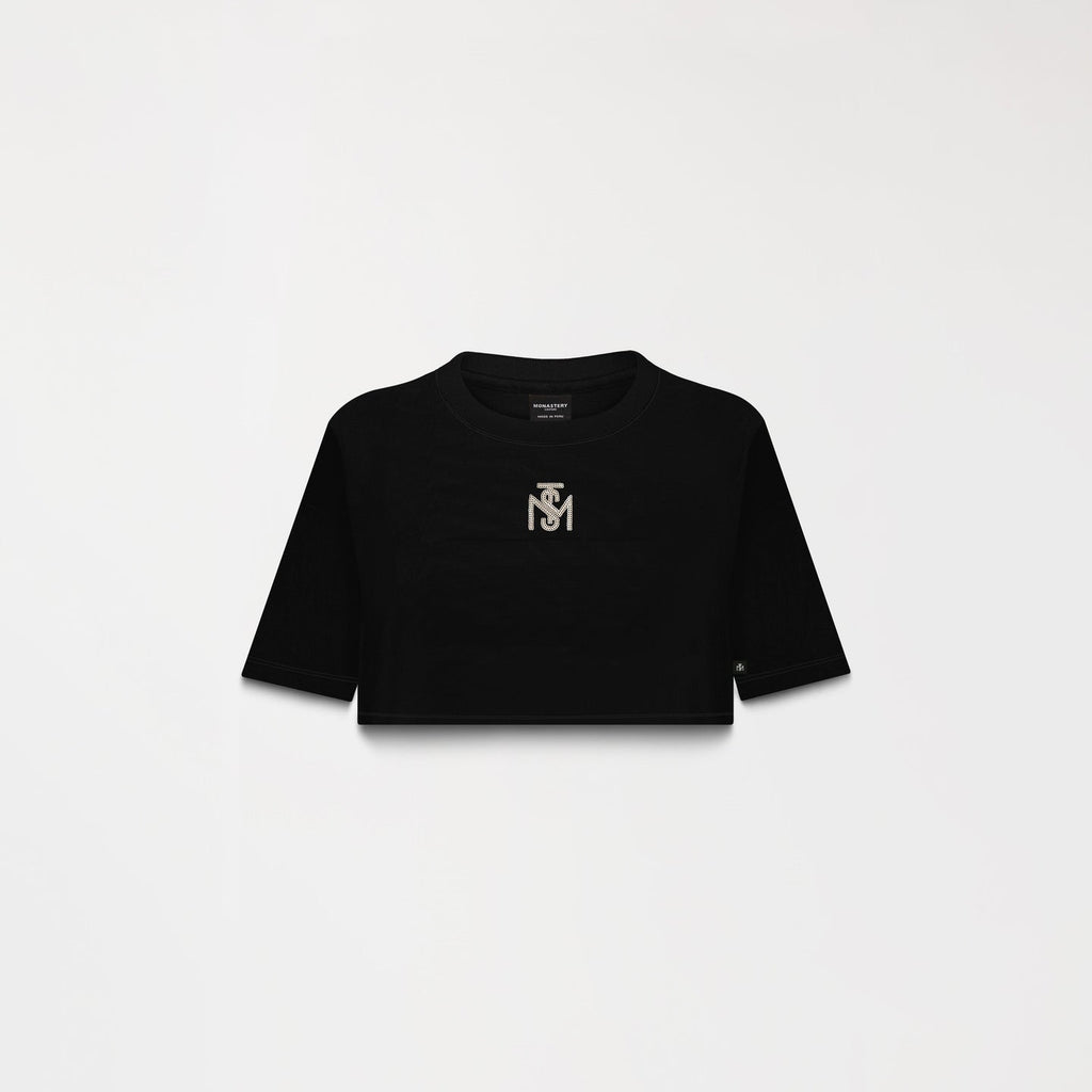 OLWYN CROP TOP WOMEN BLACK METEORITE L/G