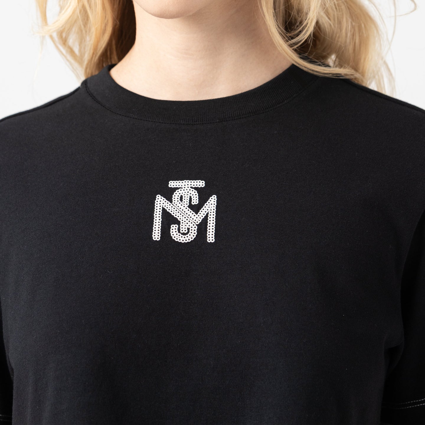 OLWYN CROP TOP WOMEN BLACK METEORITE L/G