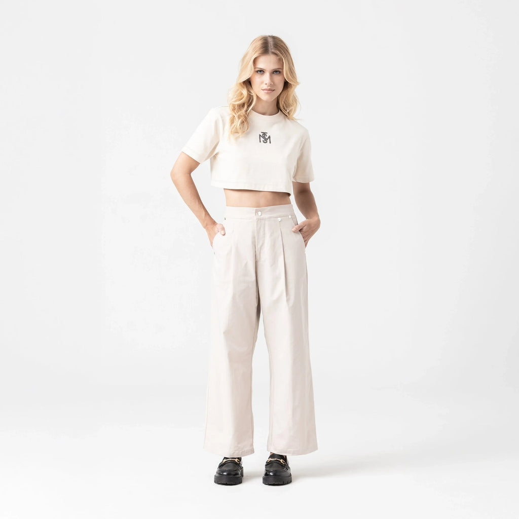 OLWYN CROP TOP WOMEN WHITECAP GRAY L/G