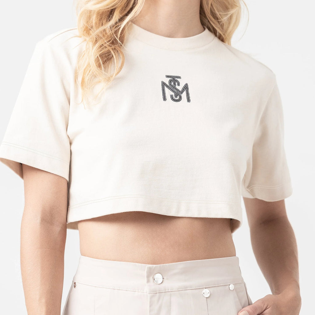 OLWYN CROP TOP WOMEN WHITECAP GRAY L/G