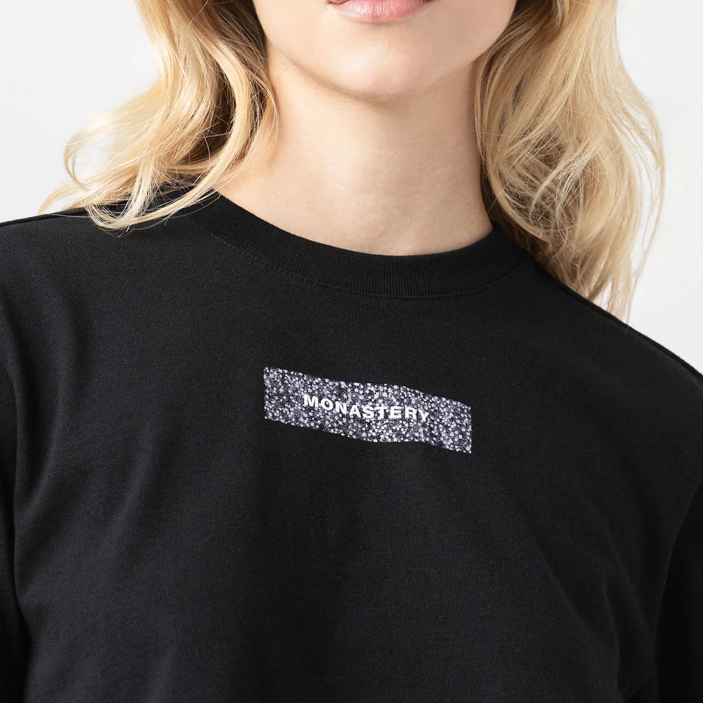 KISWA CROP TOP WOMEN BLACK METEORITE L/G