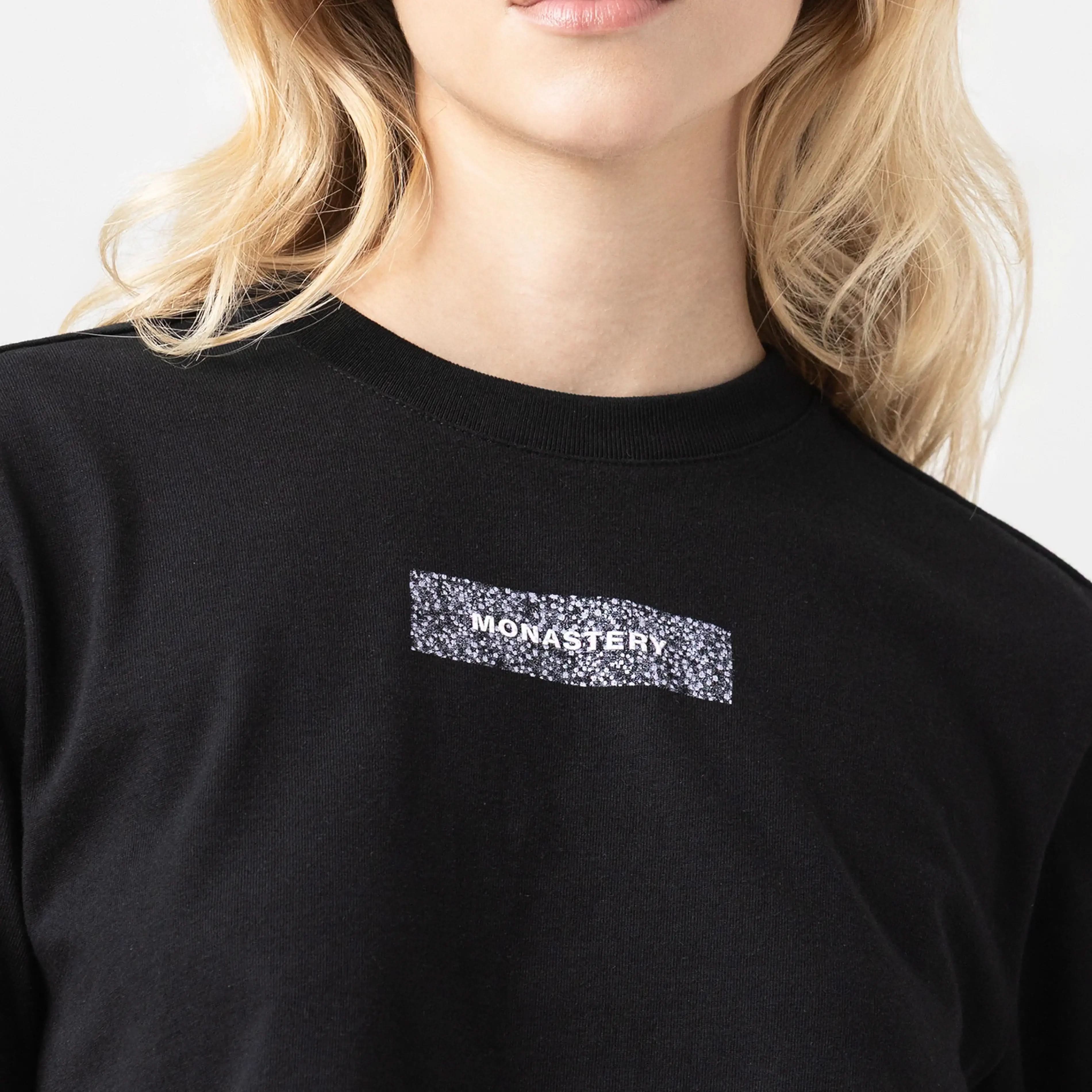 KISWA CROP TOP WOMEN BLACK METEORITE L/G