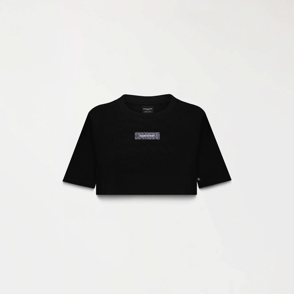 KISWA CROP TOP WOMEN BLACK METEORITE L/G
