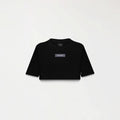 KISWA CROP TOP WOMEN BLACK METEORITE L/G