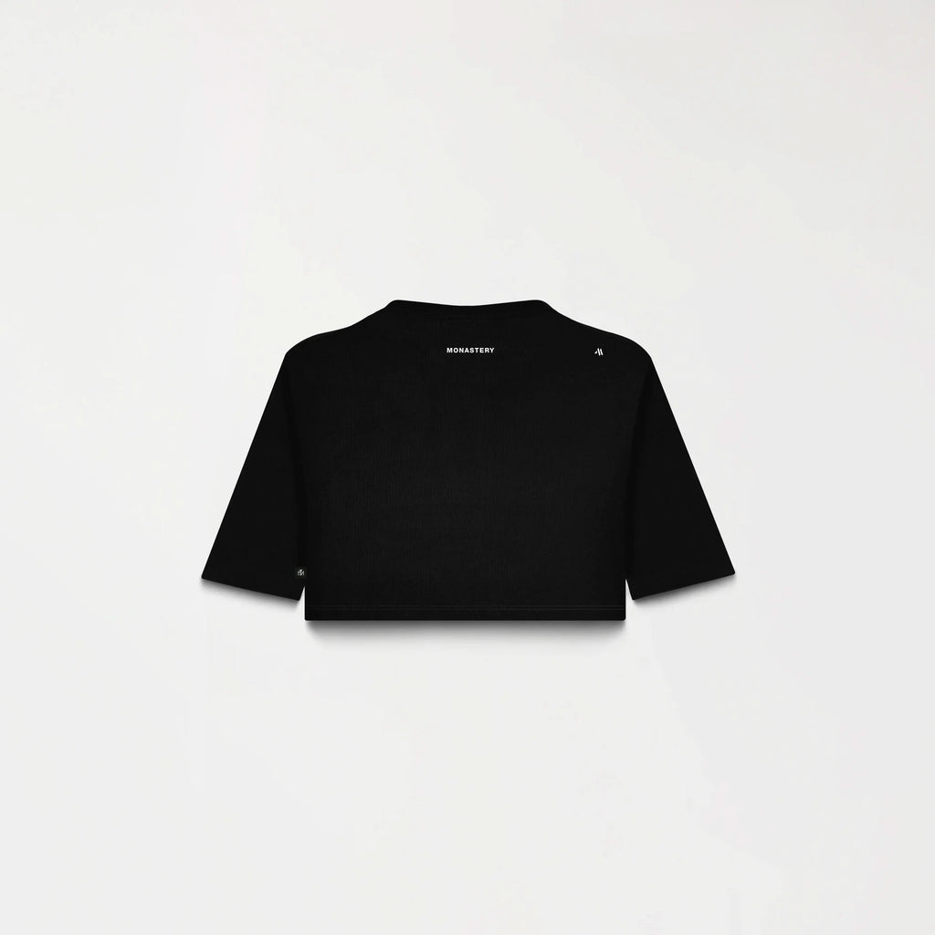 KISWA CROP TOP WOMEN BLACK METEORITE L/G