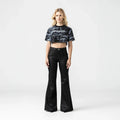 BRYNN CROP TOP WOMEN BLACK METEORITE L/G