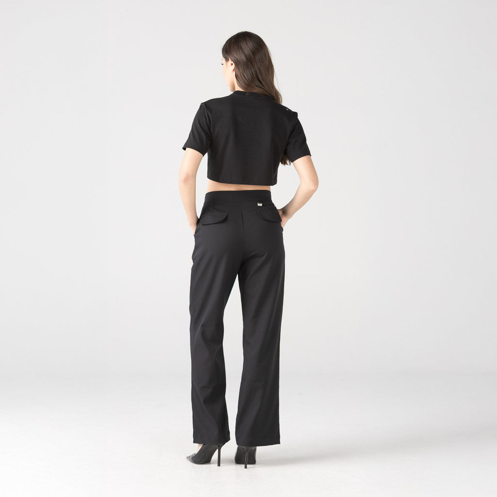 KUBLAI CROP TOP WOMEN BLACK