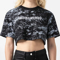 BRYNN CROP TOP WOMEN BLACK METEORITE L/G