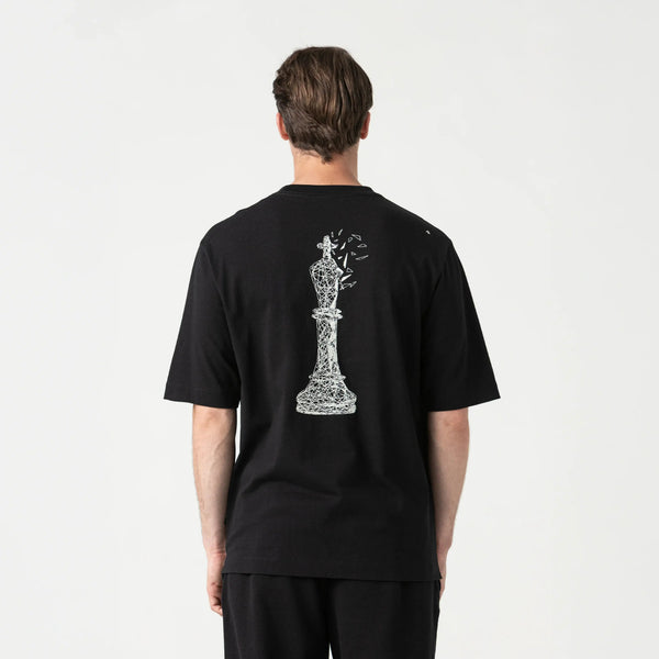 CARLIER T-SHIRT OVERSIZED MEN BLACK · otra vista