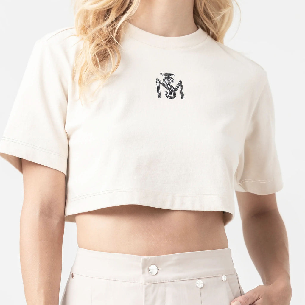 OLWYN CROP TOP WOMEN WHITECAP GRAY L/G