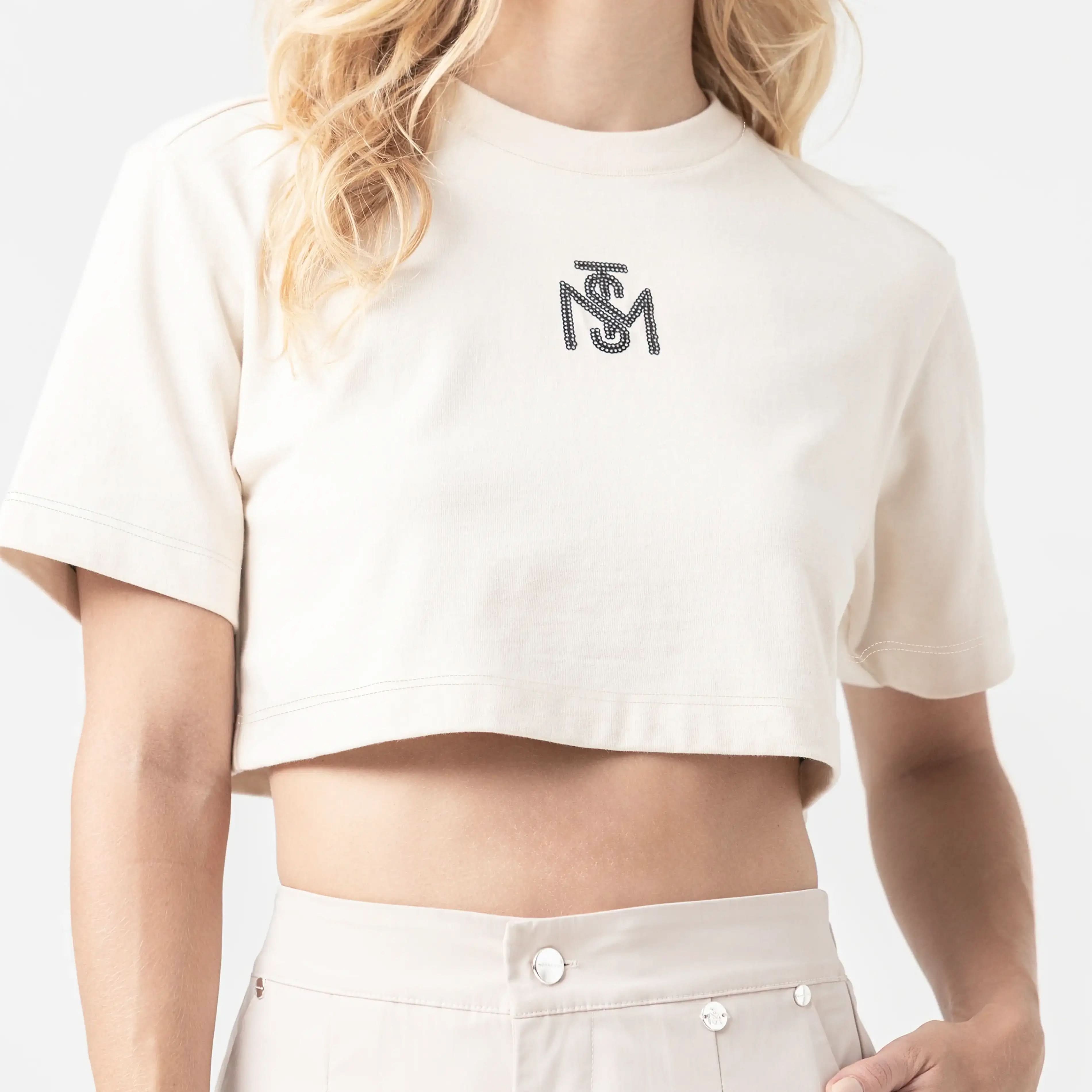 OLWYN CROP TOP WOMEN WHITECAP GRAY L/G