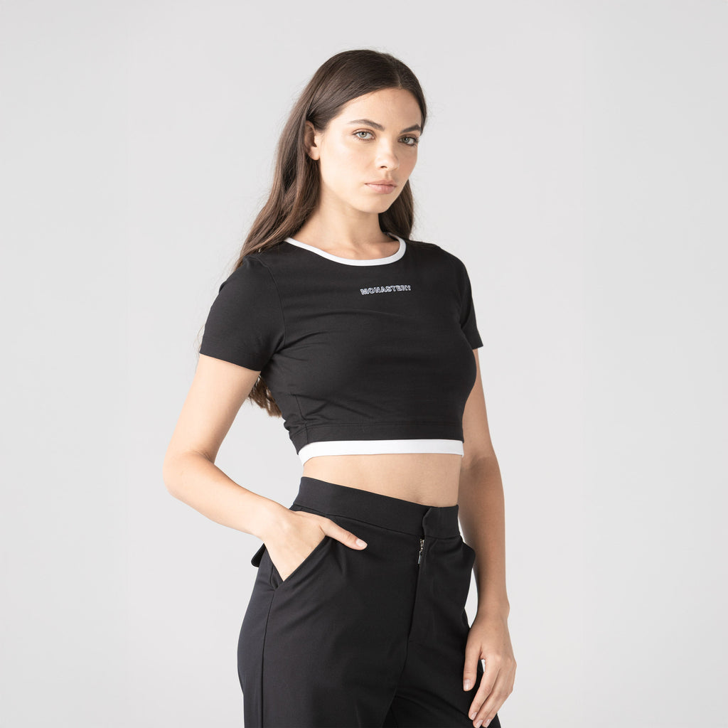 AITANA CROP TOP WOMEN BLACK