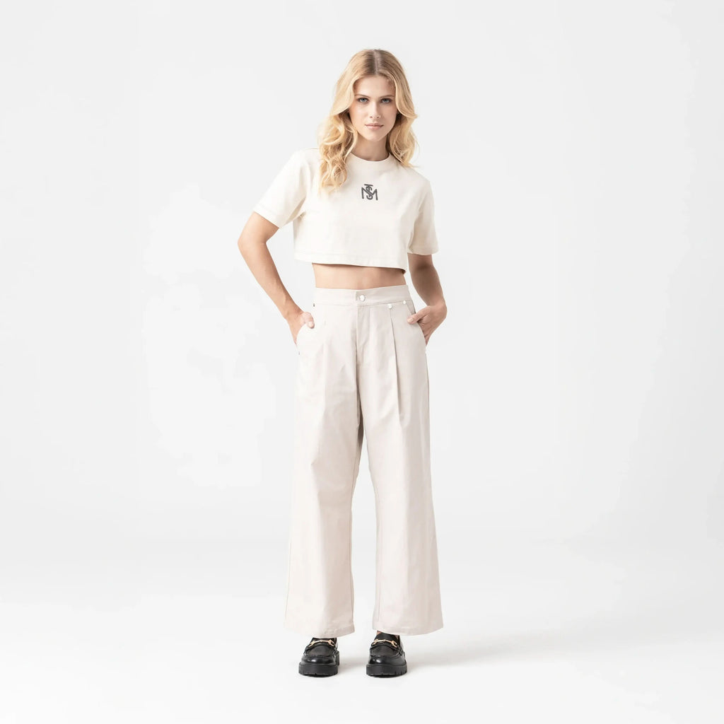 OLWYN CROP TOP WOMEN WHITECAP GRAY L/G
