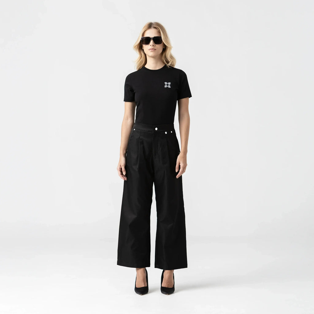 ADHRA T-SHIRT WOMEN BLACK METEORITE